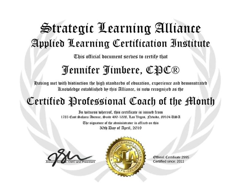 Certified Professional Coach of the Month 