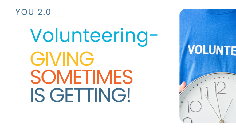 Volunteerism is crucial to the fabric of our societies! Image of man with volunteer shirt holding a clock.