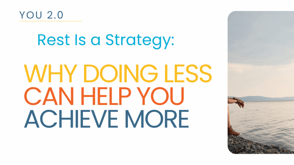 Rest is a strategy. Image of a women by the water being present and calm.