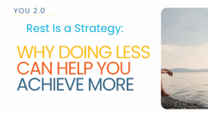 Rest is a strategy. Image of a women by the water being present and calm.