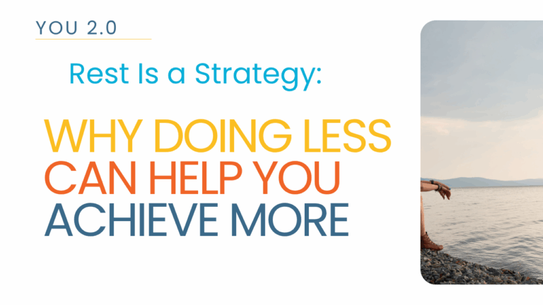 Rest is a strategy. Image of a women by the water being present and calm.