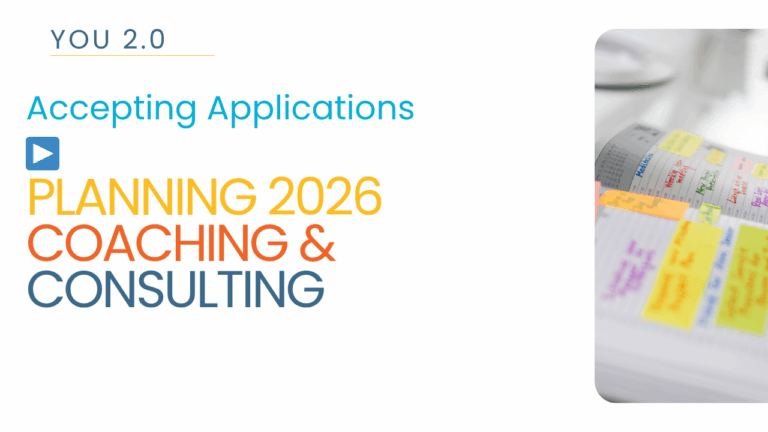 Image of planner open and ready to add appointment. An invitation to secure one of three spots to work with a proven business coach and change consultant in 2026.