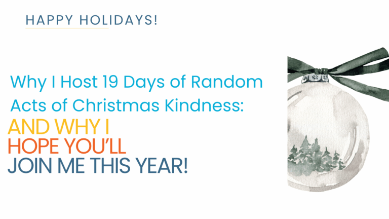 image of Christmas tree ornament inviting participation on the annual 19 days of Christmas Kindness hosted by Jimbere Coaching and Consulting.